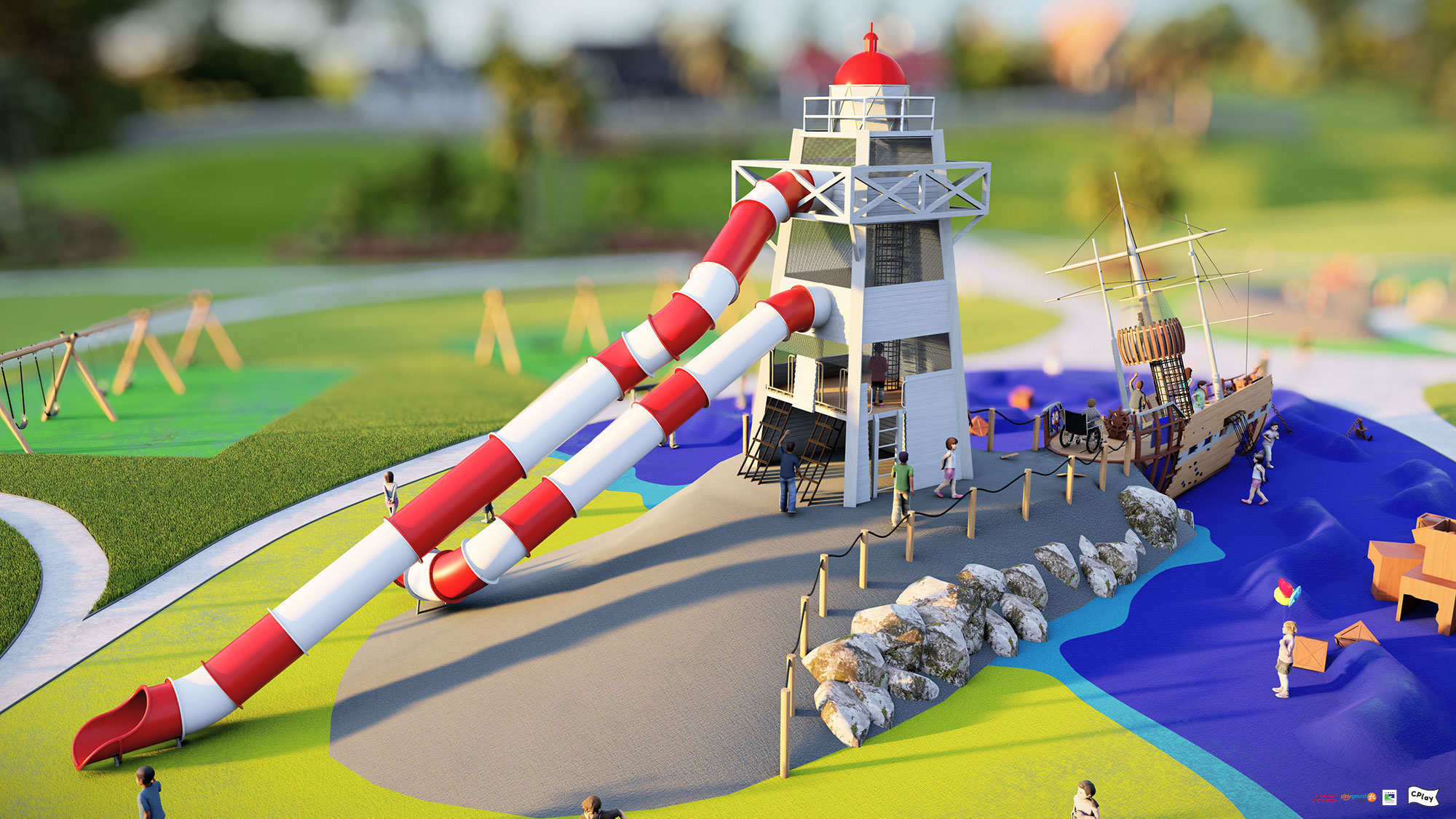Caroline Bay Playground Upgrade 210924 Lighthouse