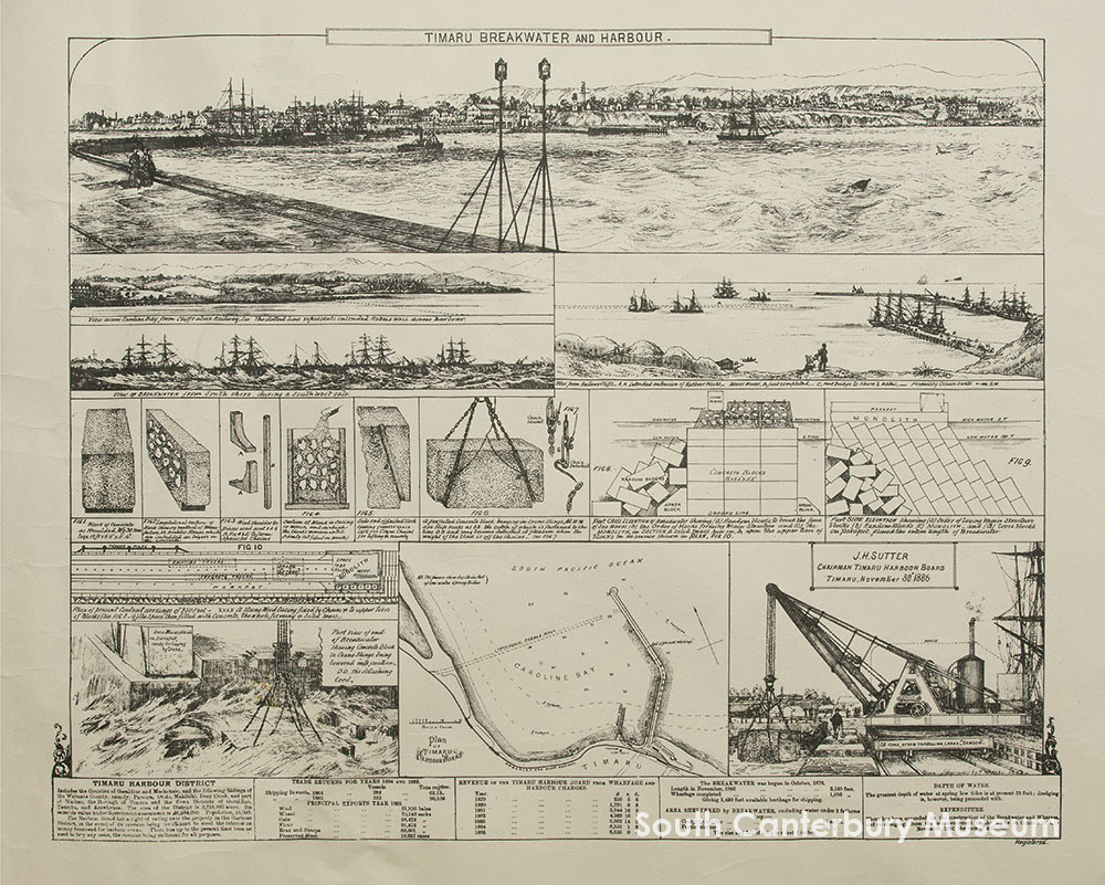 Timaru Breakwater and Harbour Constuction 1878