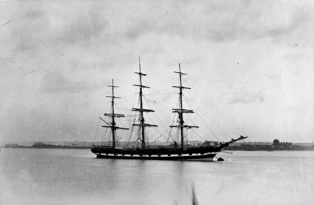 The Benvenue was an iron full rigged ship of 999 tons. Built in 1867 by Messrs. Barclay, Curle and Company of Glasgow, she was wrecked at Caroline Bay, Timaru in May 1882